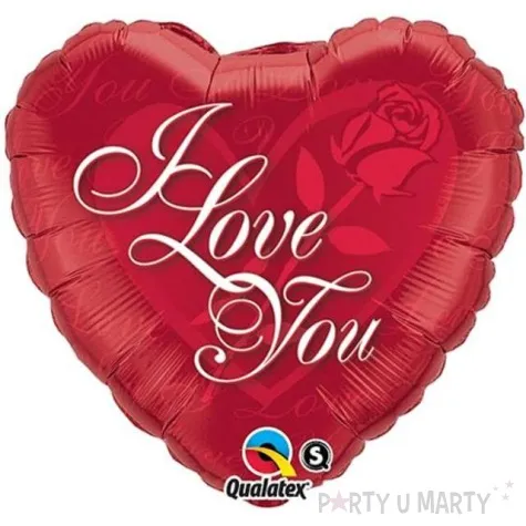 balon foliowy serce i love you na rozy qualatex 18 hrt