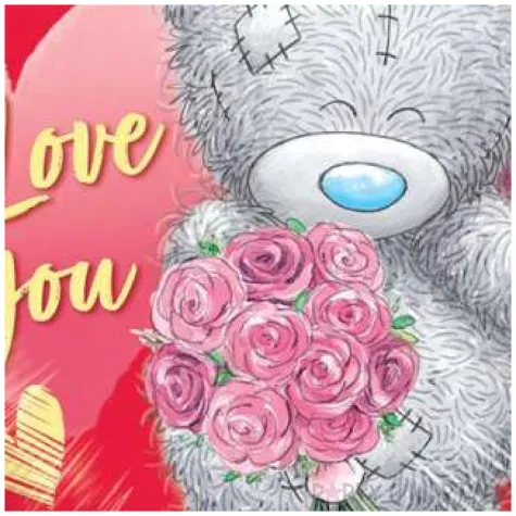 balon foliowy serce i love you z misiem qualatex 18 hrt