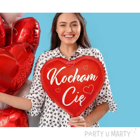 balon foliowy serce kocham cie czerwony godan 18 hrt