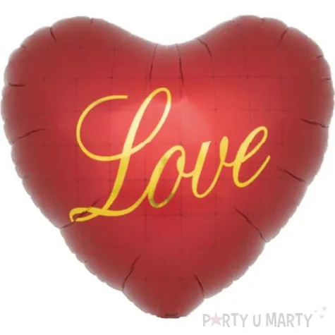 balon foliowy serce love czerwony ciemny takarakosan 25 hrt