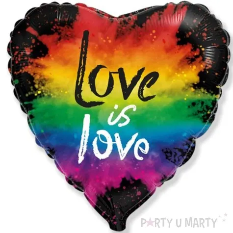 balon foliowy serce love is love teczowy flexmetal 18 hrt