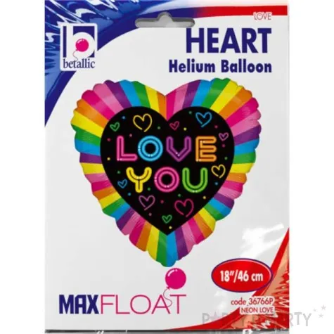 balon foliowy serce love neon grabo 18 hrt