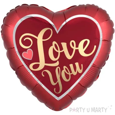 balon foliowy serce love you amscan 18 hrt