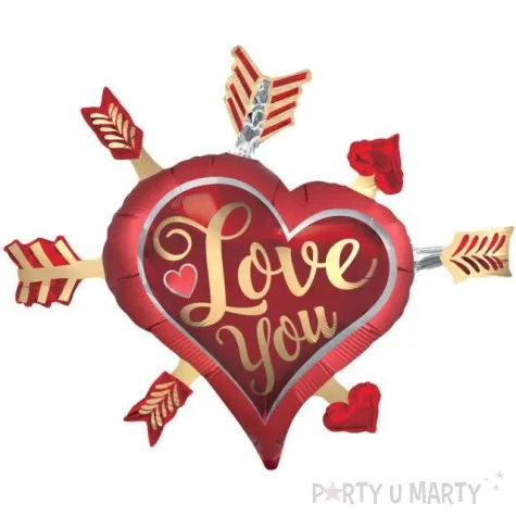 balon foliowy serce love you amscan 34 hrt