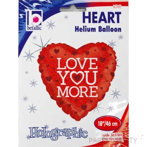 balon foliowy serce love you more czerwony grabo 18 hrt