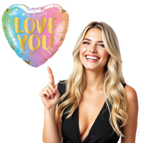 balon foliowy serce love you ombre qualatex 18 hrt