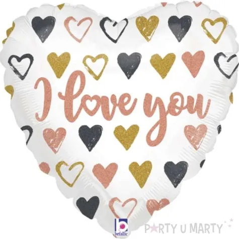 balon foliowy serce love you rozowe zloto grabo 18 hrt