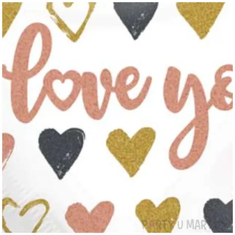 balon foliowy serce love you rozowe zloto grabo 18 hrt