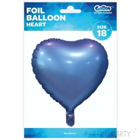 balon foliowy serce matowe niebieski godan 18 hrt