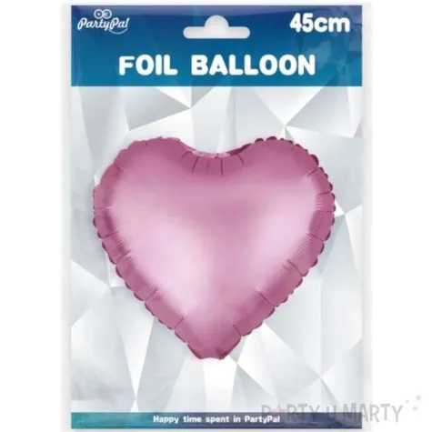 balon foliowy serce matowe rozowy ciemny partypal 18 hrt