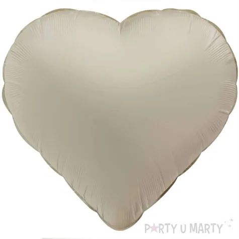 balon foliowy serce matowy kremowe latte folat 18 hrt