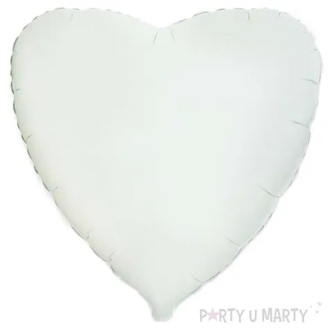 balon foliowy serce metaliczne bialy flexmetal 18 hrt
