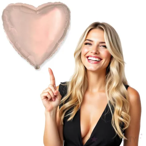 balon foliowy serce metaliczne rozowe zloto flexmetal 18 hrt