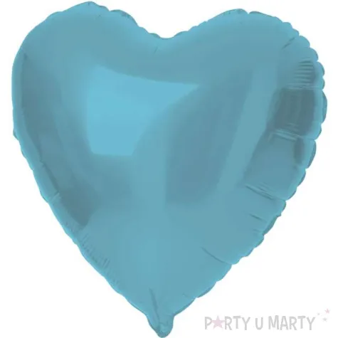 balon foliowy serce metallic matte blekitny folat 18 hrt