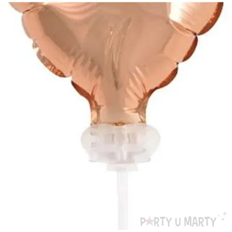 balon foliowy serce na patyczku rozowe zloto godan 3 hrt