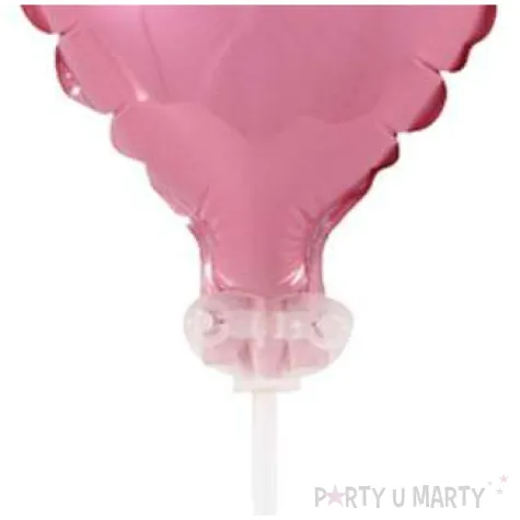 balon foliowy serce na patyczku rozowy godan 3 hrt