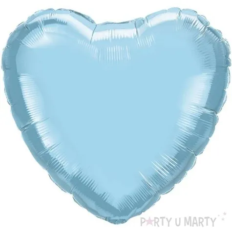 balon foliowy serce niebieski perlowy qualatex 9 hrt
