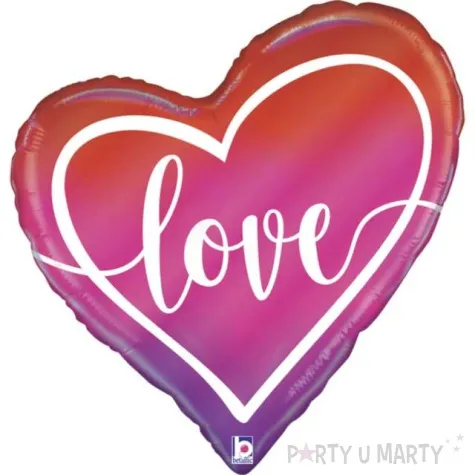 balon foliowy serce ombre love rozowy grabo 35 hrt