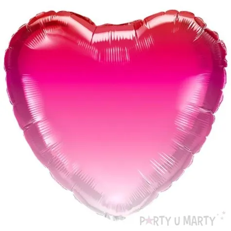 balon foliowy serce ombre rozowy qualatex 18 hrt