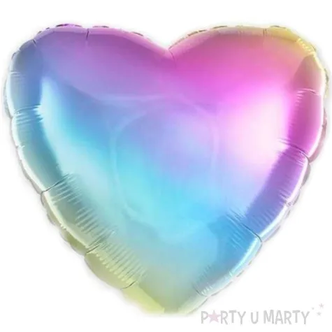 balon foliowy serce pastelowy gradient flexmetal 9 hrt