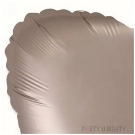 balon foliowy serce pieczarkowy satynowy flexmetal 18 hrt