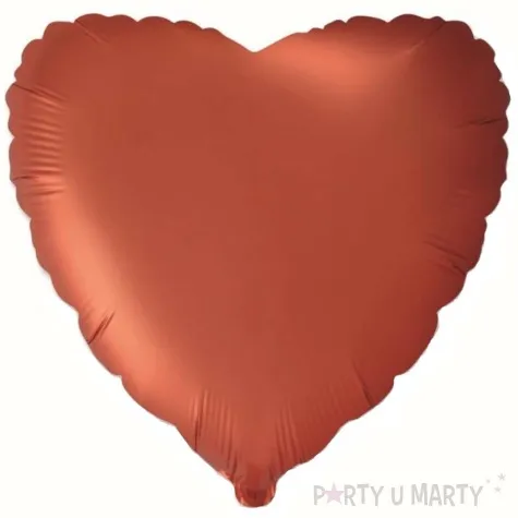 balon foliowy serce pomaranczowy satynowy flexmetal 18 hrt