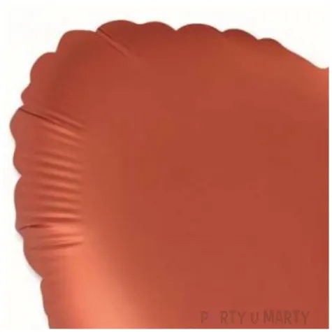 balon foliowy serce pomaranczowy satynowy flexmetal 18 hrt