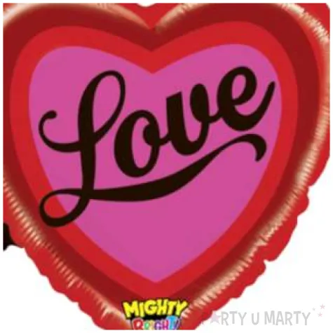 balon foliowy serce przebite strzala love rozowy betallic 36 shp