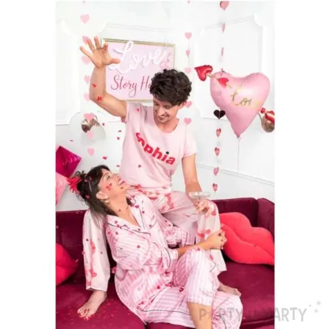 balon foliowy serce przebite strzala rozowy partydeco 21 shp