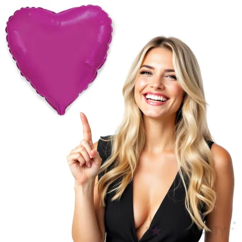 balon foliowy serce purpurowy flexmetal 18 hrt