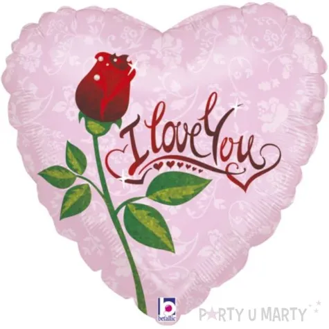 balon foliowy serce rose i love you rozowy betallic 18 hrt