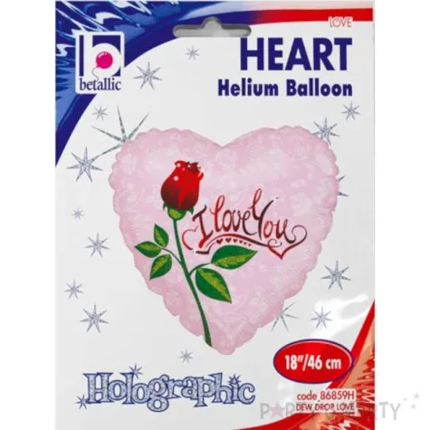 balon foliowy serce rose i love you rozowy betallic 18 hrt