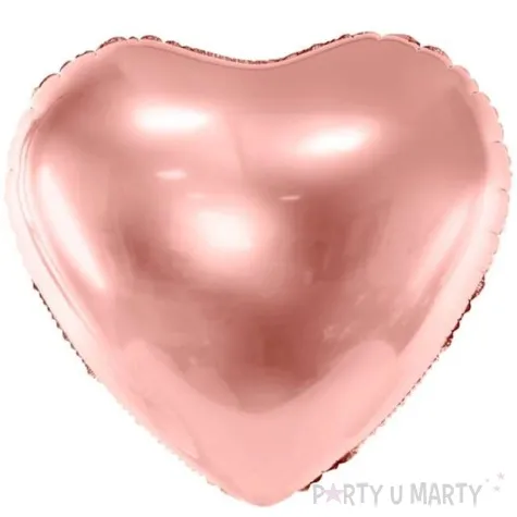 balon foliowy serce rozowe zloto partydeco 18 hrt