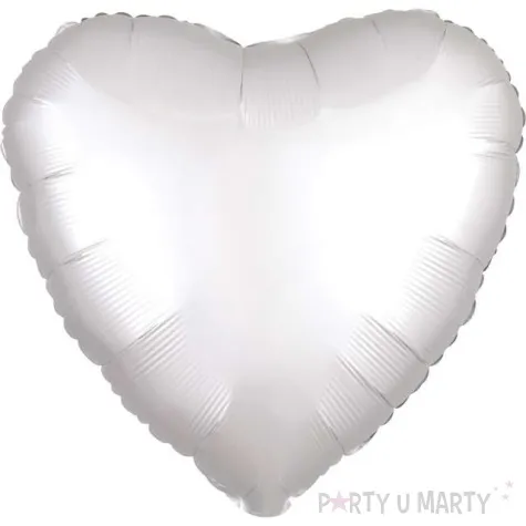 balon foliowy serce satynowe bialy amscan 17 hrt