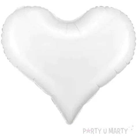 balon foliowy serce satynowe bialy partydeco 29 hrt