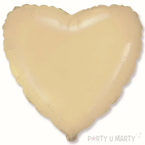 balon foliowy serce satynowe kremowy flexmetal 18 hrt