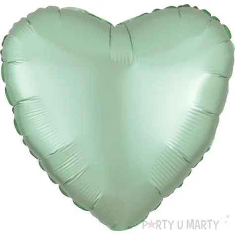 balon foliowy serce satynowe mietowy amscan 17 hrt