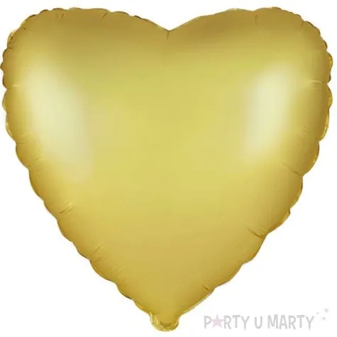 balon foliowy serce satynowe zloty flexmetal 18 hrt
