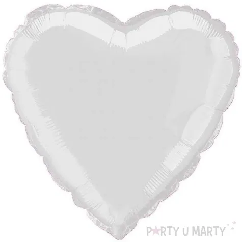 balon foliowy serce srebrny flexmetal 18 hrt