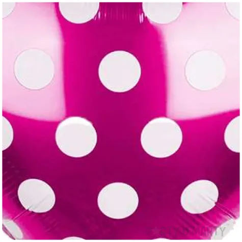 balon foliowy serce w kropki rozowe jix 18 hrt