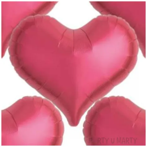 balon foliowy serce wklesle czerwony metallic takarakosan 18 5 szt hrt