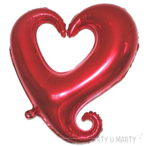 balon foliowy serce z ogonkiem czerwony oem 16 shp