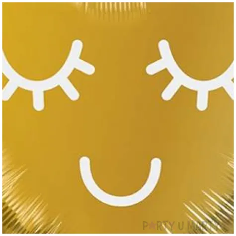 balon foliowy serce z rzesami zloty qualatex 9 hrt