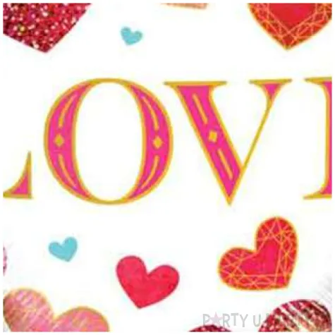 balon foliowy serce z sercami love qualatex 18 hrt