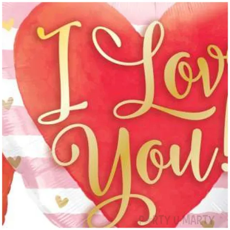 balon foliowy serce z trzema sercami czerwony qualatex 37 shp