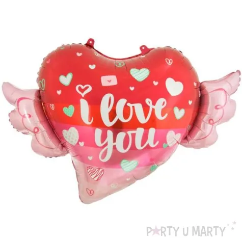 balon foliowy serce ze skrzydlami godan 26 hrt