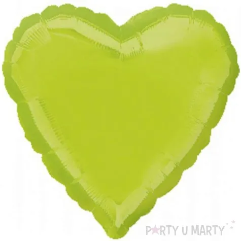 balon foliowy serce zielone jabluszko amscan 18 hrt