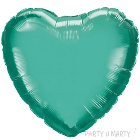 balon foliowy serce zielony chrom qualatex 18 hrt