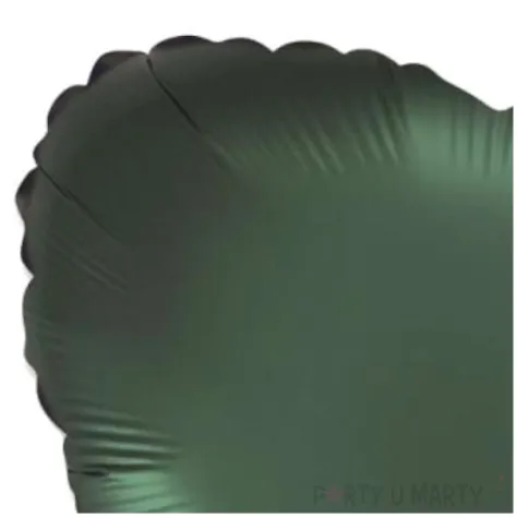 balon foliowy serce zielony ciemny satynowy flexmetal 18 hrt