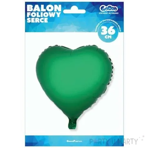 balon foliowy serce zielony godan 18 hrt